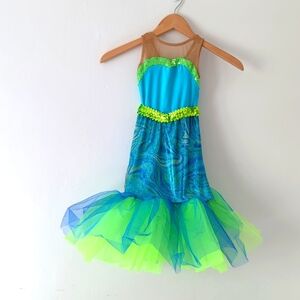 A Wish Come True World Above Sequin Mermaid Halloween Dance Cosplay Costume S XS